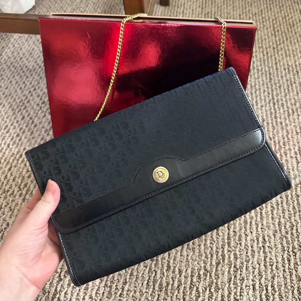 ✨FINAL PRICE✨ Black Christian Dior Crossbody Clutch